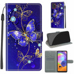Custodia in pelle PU a vibrazione orizzontale con chiusura magnetica a disegno colorato di tensione con supporto e slot per schede, For Samsung Galaxy A31