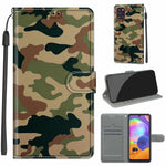 Custodia in pelle PU a vibrazione orizzontale con chiusura magnetica a disegno colorato di tensione con supporto e slot per schede, For Samsung Galaxy A31