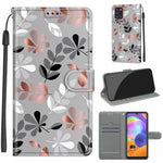 Custodia in pelle PU a vibrazione orizzontale con chiusura magnetica a disegno colorato di tensione con supporto e slot per schede, For Samsung Galaxy A31
