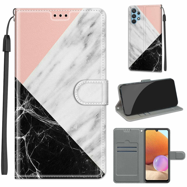 Custodia in pelle PU a vibrazione orizzontale con chiusura magnetica a disegno colorato di tensione con supporto e slot per schede, For Samsung Galaxy A32 4G