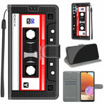 Custodia in pelle PU a vibrazione orizzontale con chiusura magnetica a disegno colorato di tensione con supporto e slot per schede, For Samsung Galaxy A32 4G