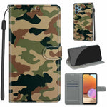 Custodia in pelle PU a vibrazione orizzontale con chiusura magnetica a disegno colorato di tensione con supporto e slot per schede, For Samsung Galaxy A32 4G