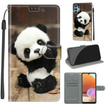 Custodia in pelle PU a vibrazione orizzontale con chiusura magnetica a disegno colorato di tensione con supporto e slot per schede, For Samsung Galaxy A32 4G