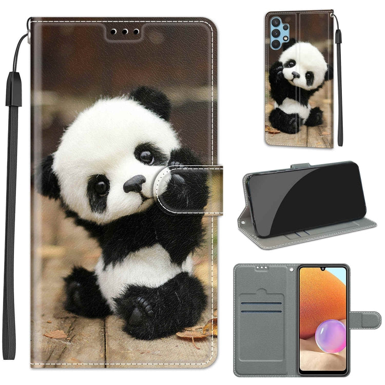 Custodia in pelle PU a vibrazione orizzontale con chiusura magnetica a disegno colorato di tensione con supporto e slot per schede, For Samsung Galaxy A32 4G