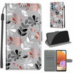 Custodia in pelle PU a vibrazione orizzontale con chiusura magnetica a disegno colorato di tensione con supporto e slot per schede, For Samsung Galaxy A32 4G