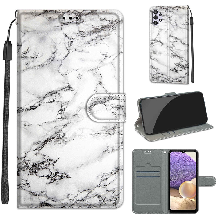 Custodia in pelle PU a vibrazione orizzontale con chiusura magnetica a disegno colorato di tensione con supporto e slot per schede, For Samsung Galaxy A32 5G