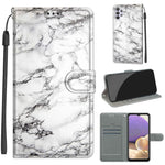 Custodia in pelle PU a vibrazione orizzontale con chiusura magnetica a disegno colorato di tensione con supporto e slot per schede, For Samsung Galaxy A32 5G
