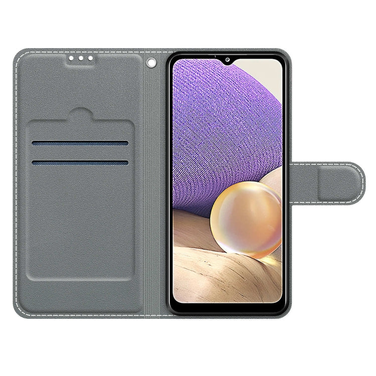 Custodia in pelle PU a vibrazione orizzontale con chiusura magnetica a disegno colorato di tensione con supporto e slot per schede, For Samsung Galaxy A32 5G