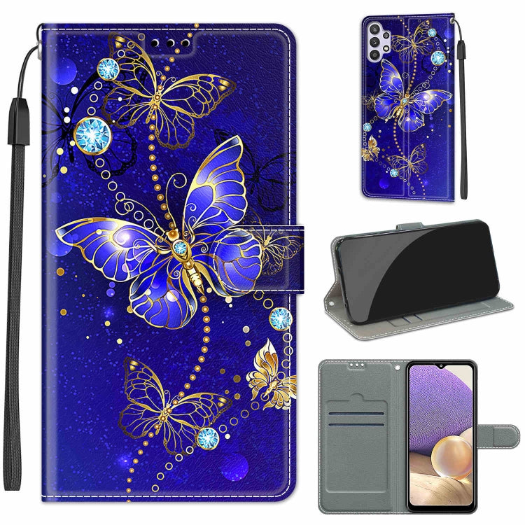 Custodia in pelle PU a vibrazione orizzontale con chiusura magnetica a disegno colorato di tensione con supporto e slot per schede, For Samsung Galaxy A32 5G