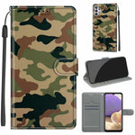 Custodia in pelle PU a vibrazione orizzontale con chiusura magnetica a disegno colorato di tensione con supporto e slot per schede, For Samsung Galaxy A32 5G