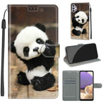 Custodia in pelle PU a vibrazione orizzontale con chiusura magnetica a disegno colorato di tensione con supporto e slot per schede, For Samsung Galaxy A32 5G