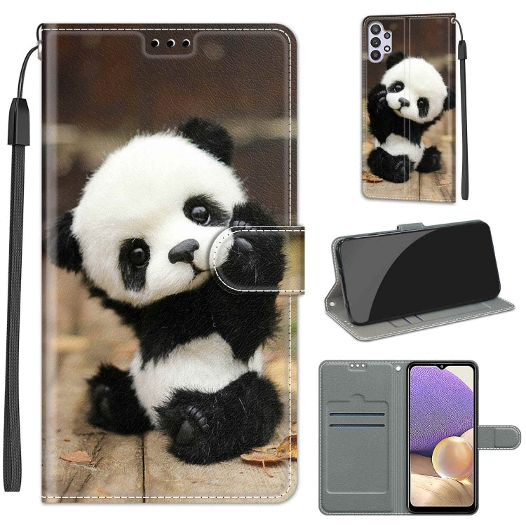 Custodia in pelle PU a vibrazione orizzontale con chiusura magnetica a disegno colorato di tensione con supporto e slot per schede, For Samsung Galaxy A32 5G