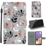 Custodia in pelle PU a vibrazione orizzontale con chiusura magnetica a disegno colorato di tensione con supporto e slot per schede, For Samsung Galaxy A32 5G