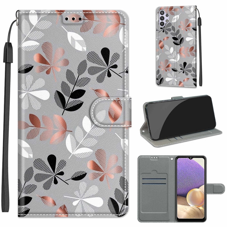 Custodia in pelle PU a vibrazione orizzontale con chiusura magnetica a disegno colorato di tensione con supporto e slot per schede, For Samsung Galaxy A32 5G