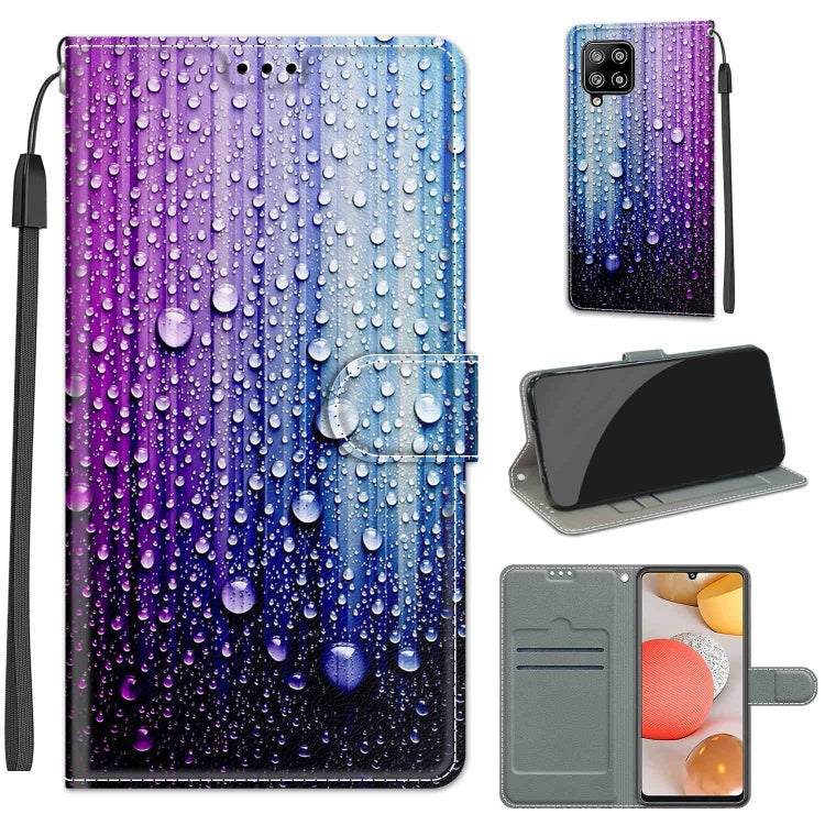 Custodia in pelle PU a vibrazione orizzontale con chiusura magnetica a disegno colorato di tensione con supporto e slot per schede, For Samsung Galaxy A42 5G