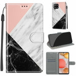 Custodia in pelle PU a vibrazione orizzontale con chiusura magnetica a disegno colorato di tensione con supporto e slot per schede, For Samsung Galaxy A42 5G
