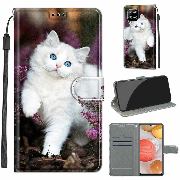 Custodia in pelle PU a vibrazione orizzontale con chiusura magnetica a disegno colorato di tensione con supporto e slot per schede, For Samsung Galaxy A42 5G