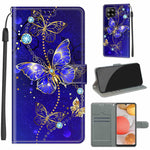 Custodia in pelle PU a vibrazione orizzontale con chiusura magnetica a disegno colorato di tensione con supporto e slot per schede, For Samsung Galaxy A42 5G