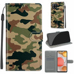 Custodia in pelle PU a vibrazione orizzontale con chiusura magnetica a disegno colorato di tensione con supporto e slot per schede, For Samsung Galaxy A42 5G