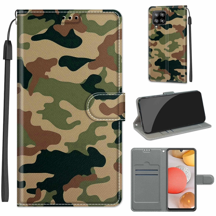 Custodia in pelle PU a vibrazione orizzontale con chiusura magnetica a disegno colorato di tensione con supporto e slot per schede, For Samsung Galaxy A42 5G