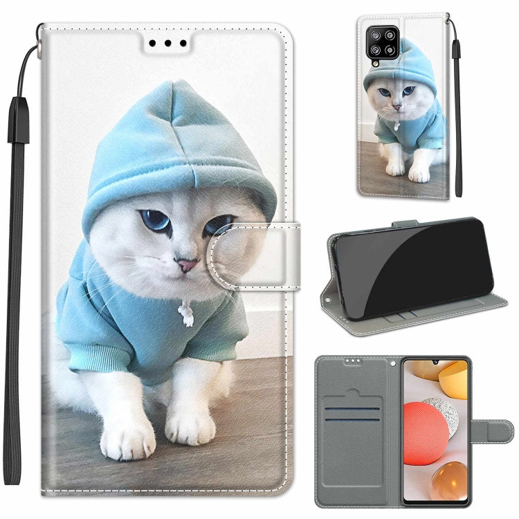 Custodia in pelle PU a vibrazione orizzontale con chiusura magnetica a disegno colorato di tensione con supporto e slot per schede, For Samsung Galaxy A42 5G