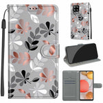 Custodia in pelle PU a vibrazione orizzontale con chiusura magnetica a disegno colorato di tensione con supporto e slot per schede, For Samsung Galaxy A42 5G