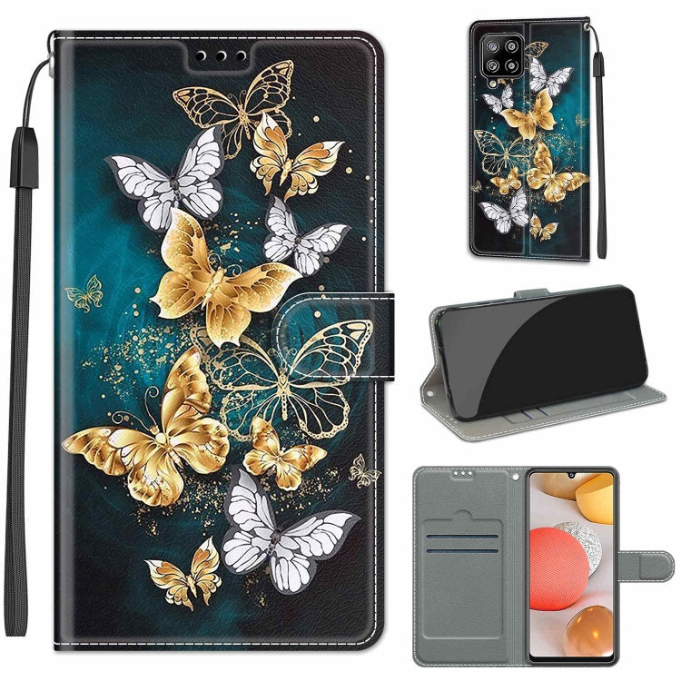 Custodia in pelle PU a vibrazione orizzontale con chiusura magnetica a disegno colorato di tensione con supporto e slot per schede, For Samsung Galaxy A42 5G