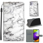 Custodia in pelle PU a vibrazione orizzontale con chiusura magnetica a disegno colorato di tensione con supporto e slot per schede, For Samsung Galaxy A52 5G