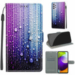 Custodia in pelle PU a vibrazione orizzontale con chiusura magnetica a disegno colorato di tensione con supporto e slot per schede, For Samsung Galaxy A52 5G