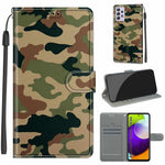 Custodia in pelle PU a vibrazione orizzontale con chiusura magnetica a disegno colorato di tensione con supporto e slot per schede, For Samsung Galaxy A52 5G