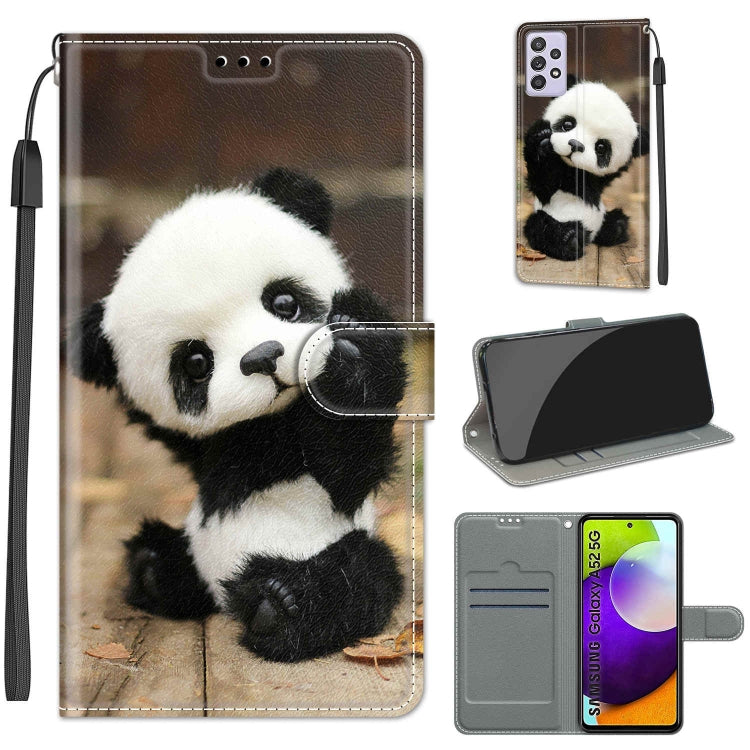 Custodia in pelle PU a vibrazione orizzontale con chiusura magnetica a disegno colorato di tensione con supporto e slot per schede, For Samsung Galaxy A52 5G