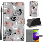 Custodia in pelle PU a vibrazione orizzontale con chiusura magnetica a disegno colorato di tensione con supporto e slot per schede, For Samsung Galaxy A52 5G