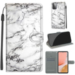 Custodia in pelle PU a vibrazione orizzontale con chiusura magnetica a disegno colorato di tensione con supporto e slot per schede, For Samsung Galaxy A72 5G