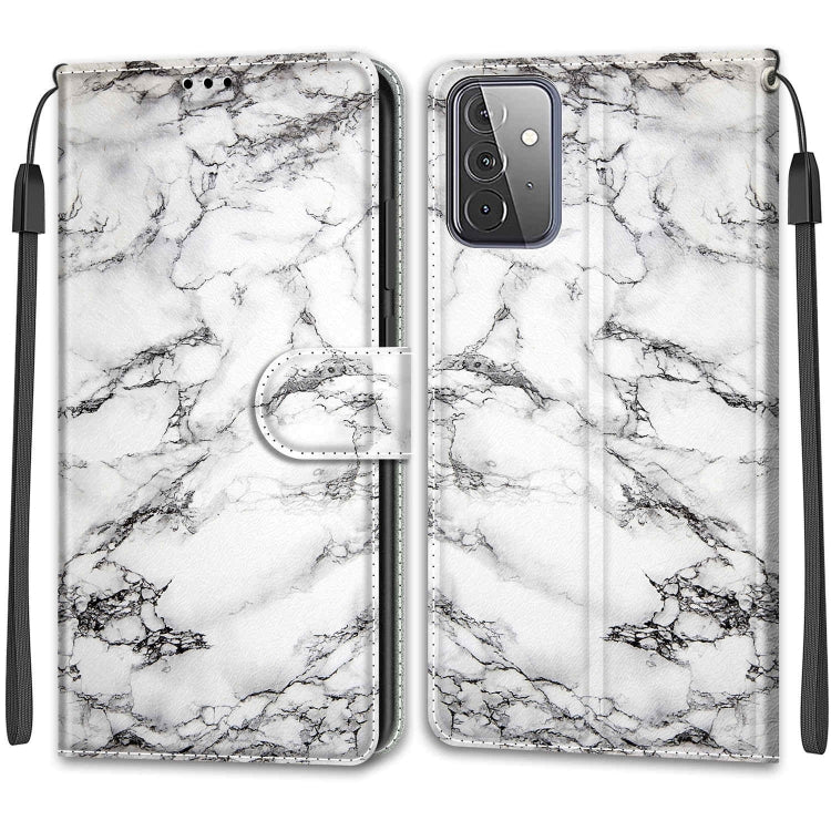 Custodia in pelle PU a vibrazione orizzontale con chiusura magnetica a disegno colorato di tensione con supporto e slot per schede, For Samsung Galaxy A72 5G