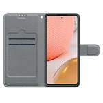 Custodia in pelle PU a vibrazione orizzontale con chiusura magnetica a disegno colorato di tensione con supporto e slot per schede, For Samsung Galaxy A72 5G