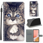 Custodia in pelle PU a vibrazione orizzontale con chiusura magnetica a disegno colorato di tensione con supporto e slot per schede, For Samsung Galaxy A72 5G