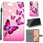 Custodia in pelle PU a vibrazione orizzontale con chiusura magnetica a disegno colorato di tensione con supporto e slot per schede, For Samsung Galaxy A72 5G