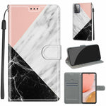 Custodia in pelle PU a vibrazione orizzontale con chiusura magnetica a disegno colorato di tensione con supporto e slot per schede, For Samsung Galaxy A72 5G
