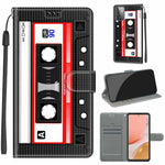 Custodia in pelle PU a vibrazione orizzontale con chiusura magnetica a disegno colorato di tensione con supporto e slot per schede, For Samsung Galaxy A72 5G