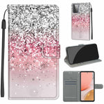 Custodia in pelle PU a vibrazione orizzontale con chiusura magnetica a disegno colorato di tensione con supporto e slot per schede, For Samsung Galaxy A72 5G