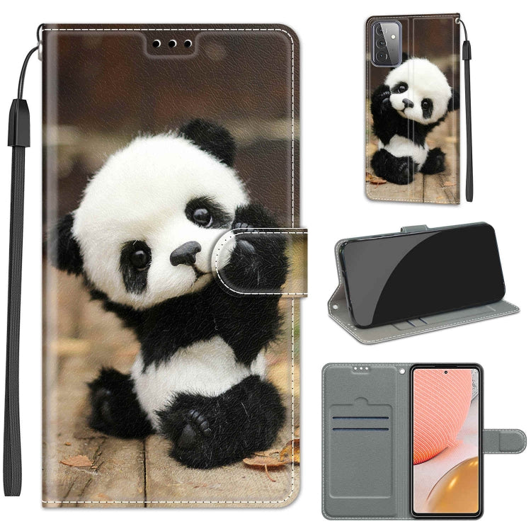 Custodia in pelle PU a vibrazione orizzontale con chiusura magnetica a disegno colorato di tensione con supporto e slot per schede, For Samsung Galaxy A72 5G