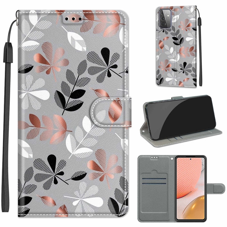 Custodia in pelle PU a vibrazione orizzontale con chiusura magnetica a disegno colorato di tensione con supporto e slot per schede, For Samsung Galaxy A72 5G