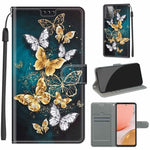 Custodia in pelle PU a vibrazione orizzontale con chiusura magnetica a disegno colorato di tensione con supporto e slot per schede, For Samsung Galaxy A72 5G