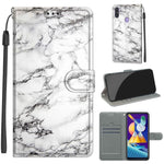 Custodia in pelle PU a vibrazione orizzontale con chiusura magnetica a disegno colorato di tensione con supporto e slot per schede, For Samsung Galaxy M11 / M11 EU Version