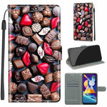 Custodia in pelle PU a vibrazione orizzontale con chiusura magnetica a disegno colorato di tensione con supporto e slot per schede, For Samsung Galaxy M11 / M11 EU Version