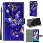 Custodia in pelle PU a vibrazione orizzontale con chiusura magnetica a disegno colorato di tensione con supporto e slot per schede, For Samsung Galaxy M11 / M11 EU Version