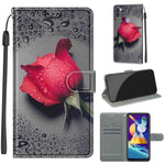 Custodia in pelle PU a vibrazione orizzontale con chiusura magnetica a disegno colorato di tensione con supporto e slot per schede, For Samsung Galaxy M11 / M11 EU Version