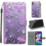 Custodia in pelle PU a vibrazione orizzontale con chiusura magnetica a disegno colorato di tensione con supporto e slot per schede, For Samsung Galaxy M11 / M11 EU Version