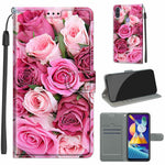 Custodia in pelle PU a vibrazione orizzontale con chiusura magnetica a disegno colorato di tensione con supporto e slot per schede, For Samsung Galaxy M11 / M11 EU Version