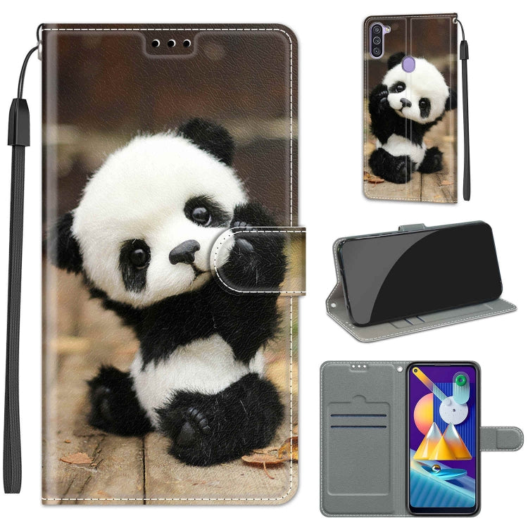 Custodia in pelle PU a vibrazione orizzontale con chiusura magnetica a disegno colorato di tensione con supporto e slot per schede, For Samsung Galaxy M11 / M11 EU Version